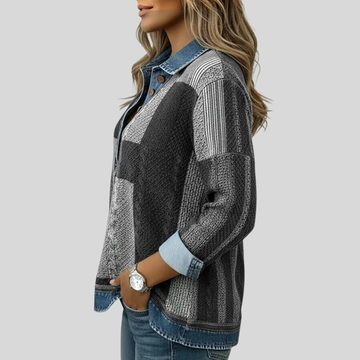 Denise | Patchwork Collared Top