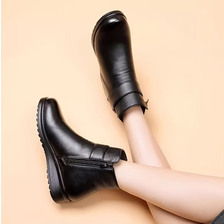 Fiona | Cosy Buckle Ankle Boots