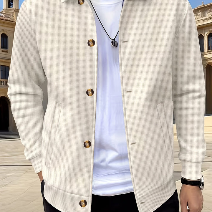 Gerald | Textured Button-Front Jacket