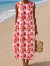 Deanna | Floral Sleeveless Summer Dress