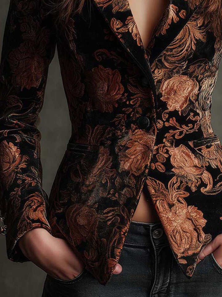 Yvette | Ornate Floral Tailored Blazer