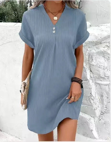 Sabrina | Relaxed V-Neck Shift Dress