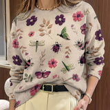 Sylvia | Embroidered Botanical Crewneck Jumper