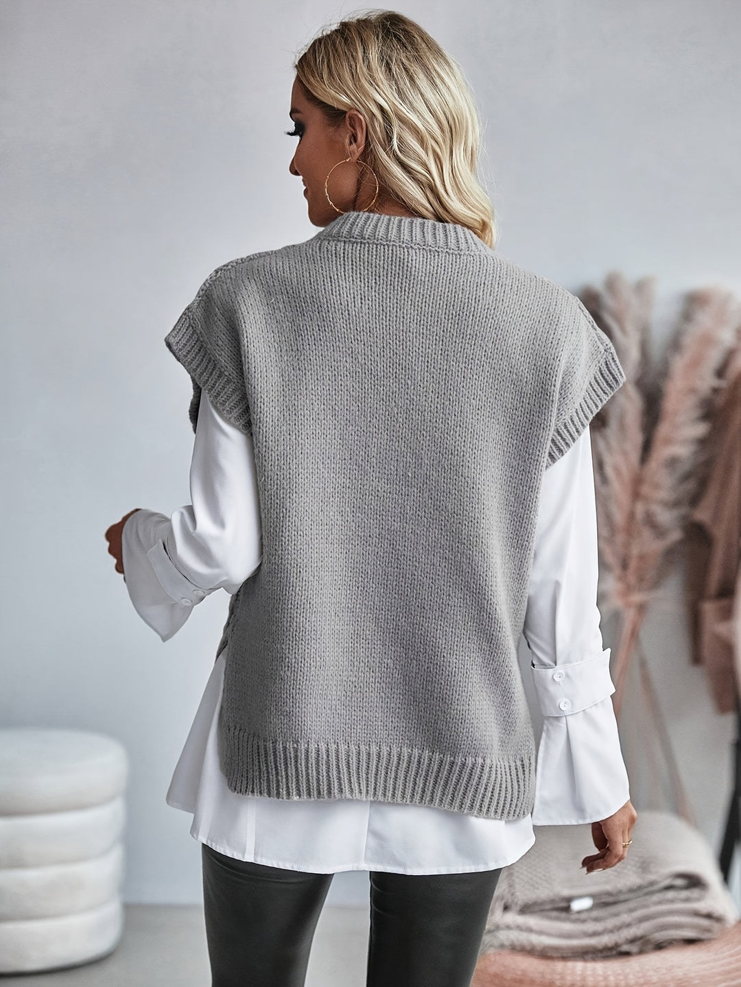 Adelia | Cable-Knit Sleeveless Vest