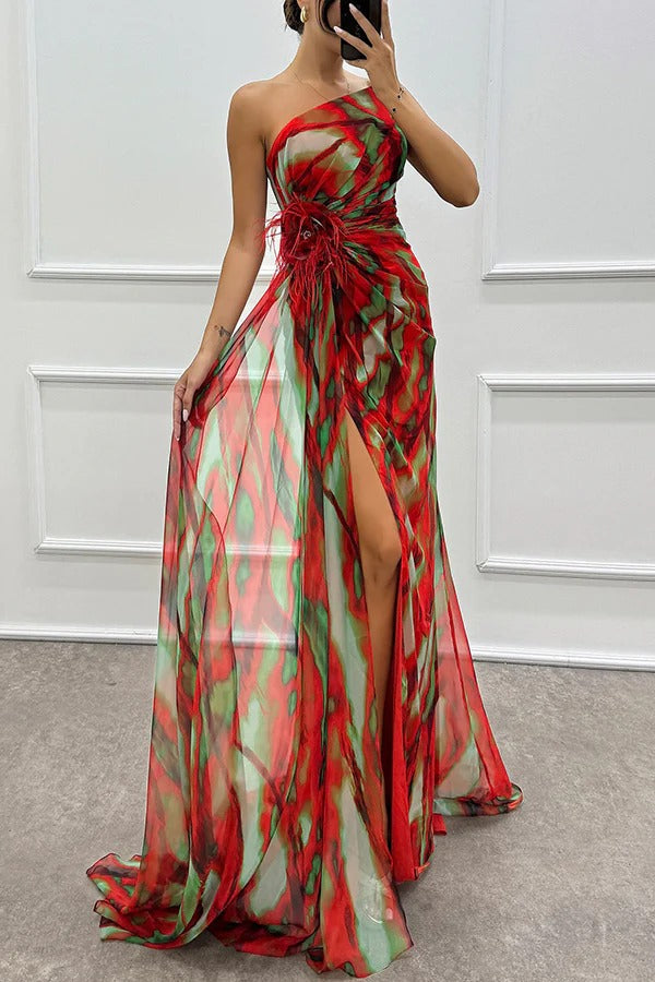 Nicolette | Draped One-Shoulder Evening Gown