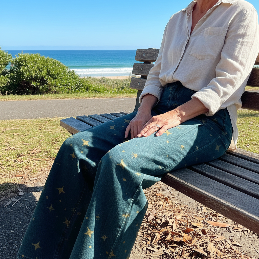 Stella | Wide-Leg Starprint Trousers