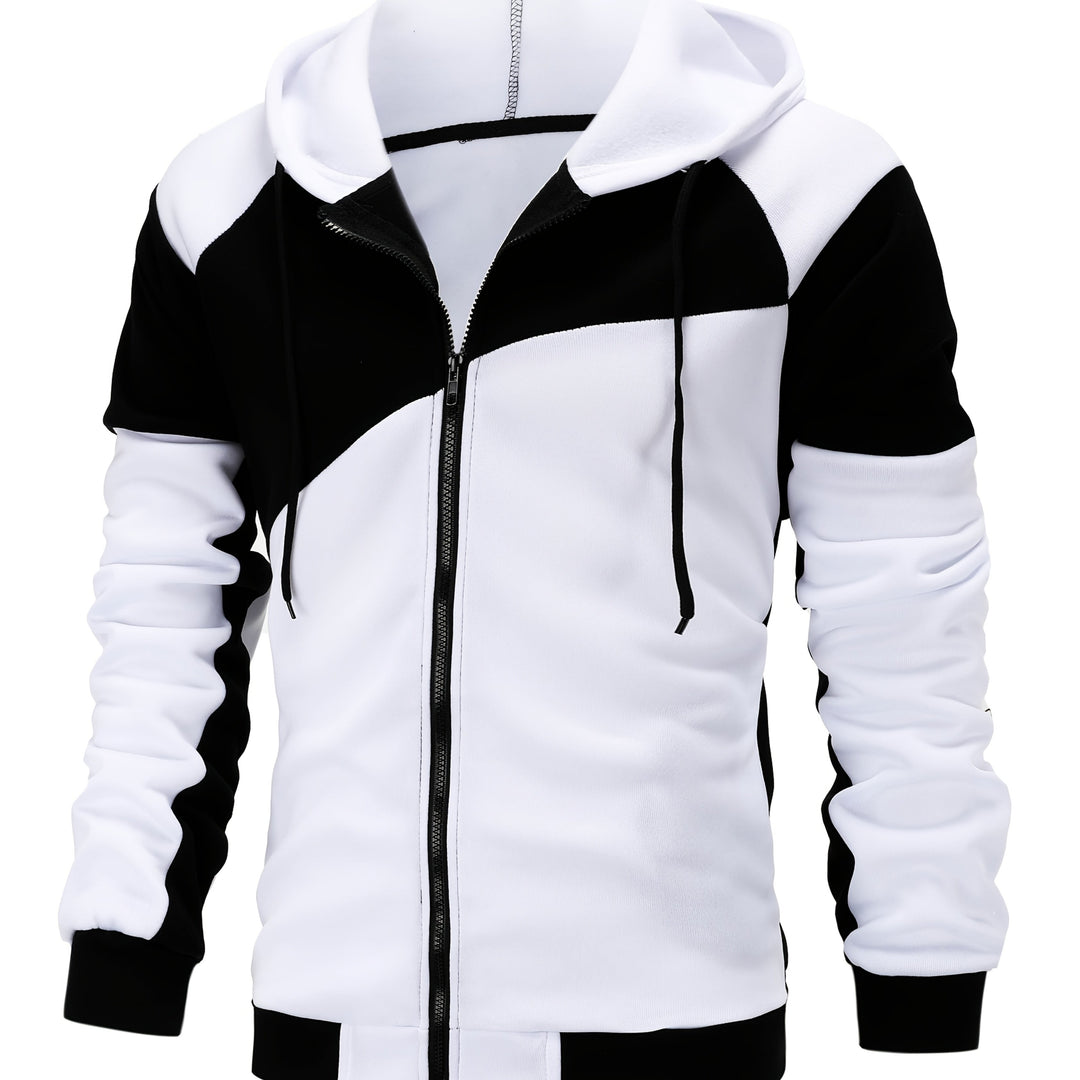 Carter | Colour Block Hooded Zip Jacket