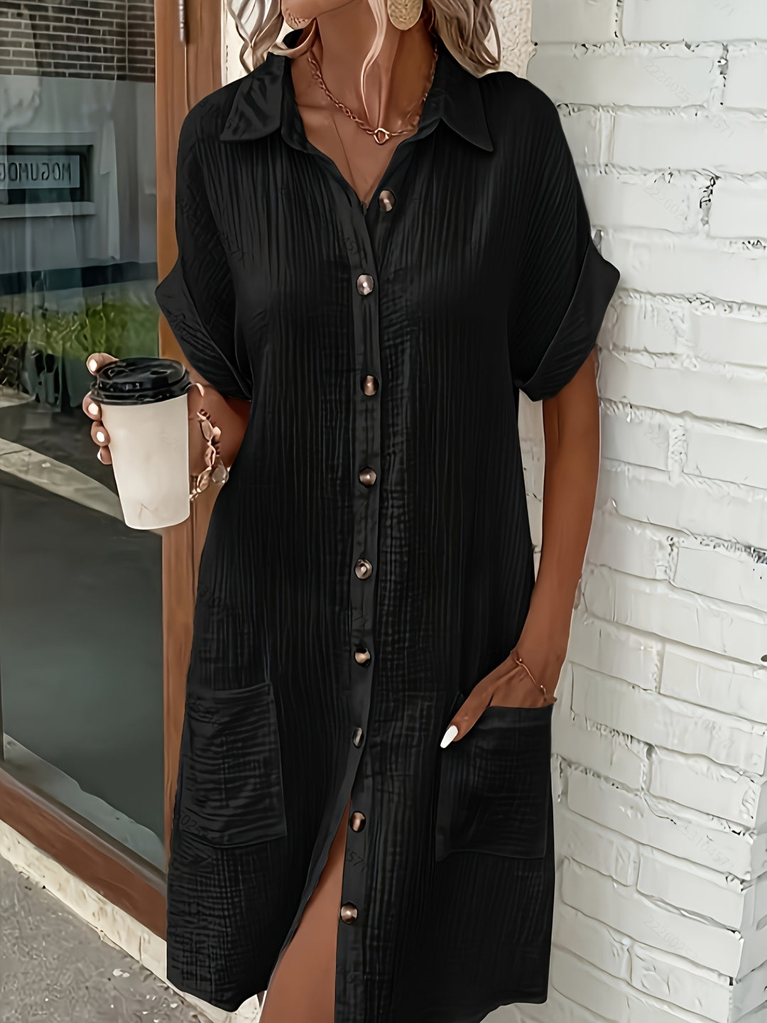 Georgia | Relaxed Button-Front Shirt Dress