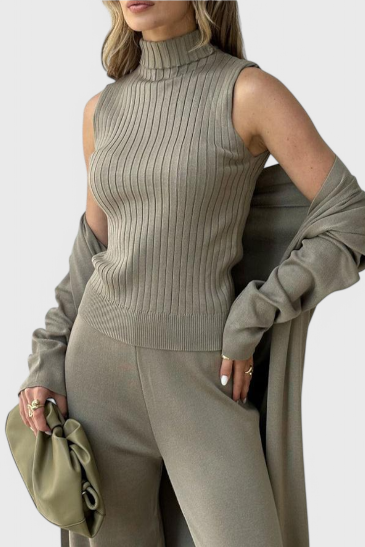 Vesper | Elegant Soft-Knit Three-Piece Set