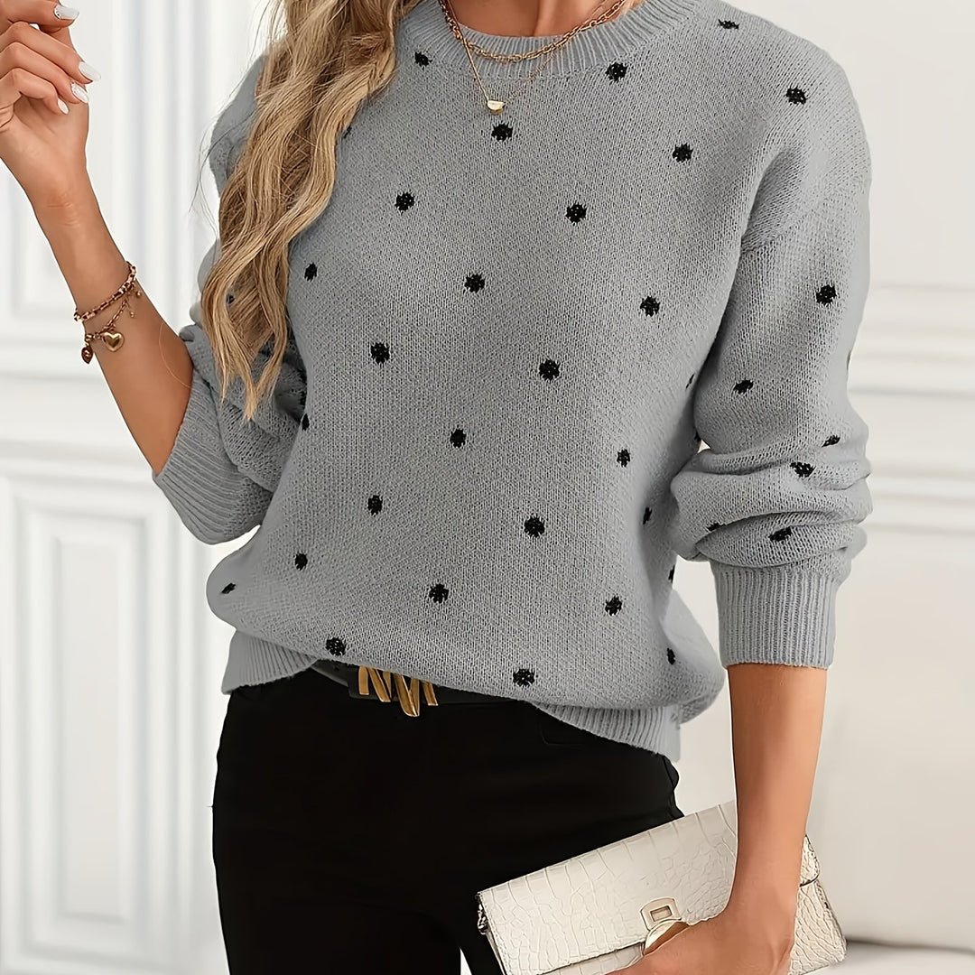 Nadine | Dotted Crew Neck Jumper