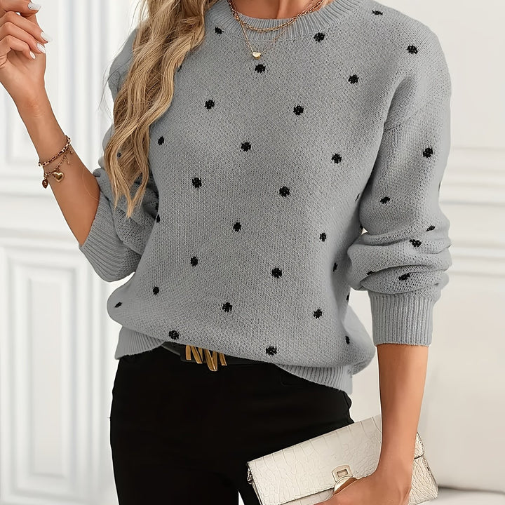 Nadine | Dotted Crew Neck Jumper