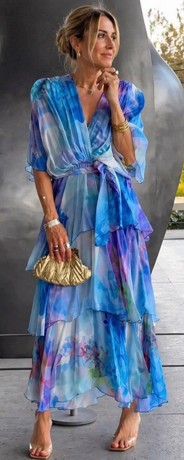 Eliza | Layered Tiered Midi Dress