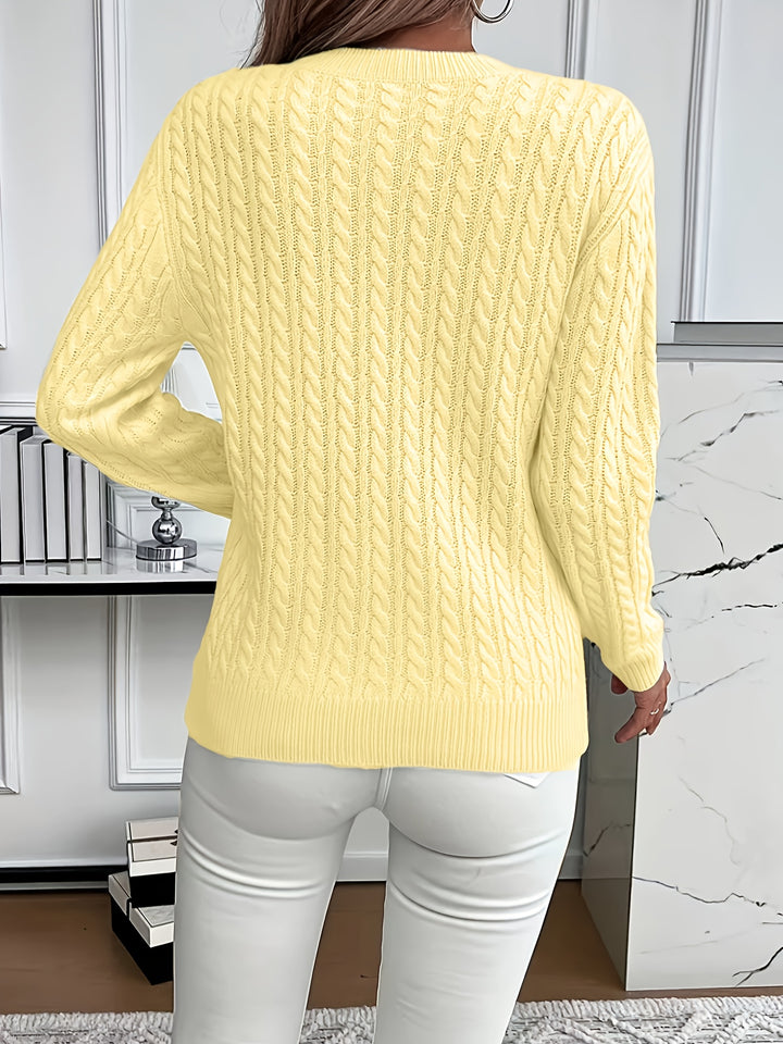 Maeve | Cable-Knit Round Neck Jumper