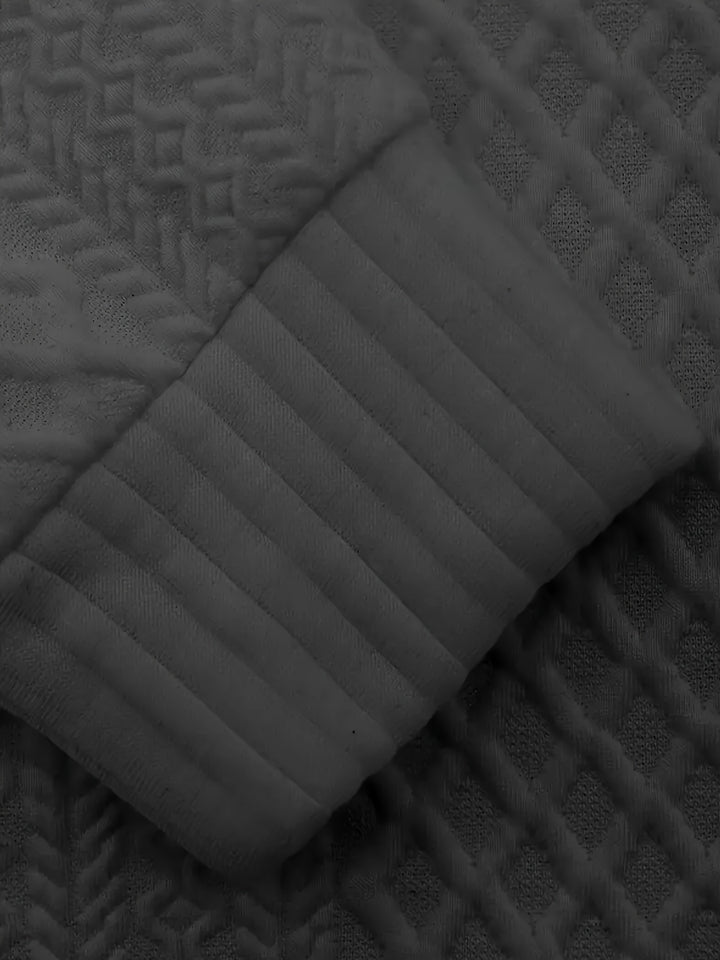 Donovan | Textured Stand-Collar Jumper