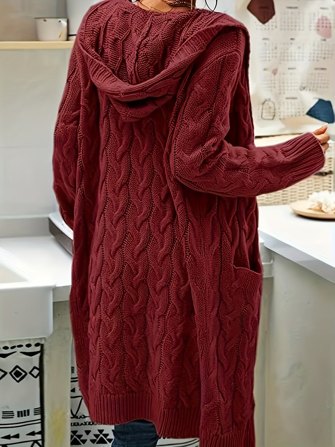 Rosanna | Longline Cable-Knit Cardigan