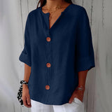 Genevieve | Relaxed Button-Front Blouse