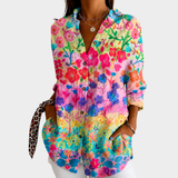 Amelia | Floral Button-Up Blouse