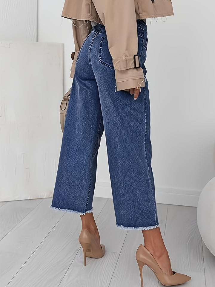 Priya | Cropped Straight-Leg Jeans