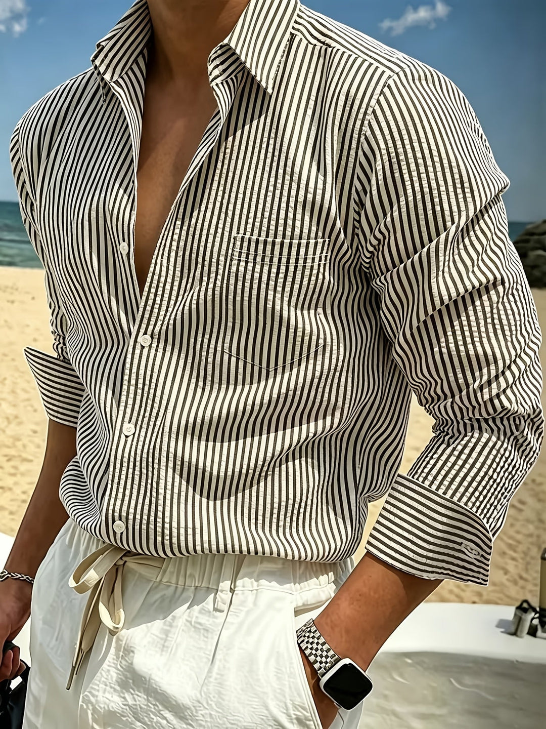 Harrison | Refined Striped Long-Sleeve Shirt