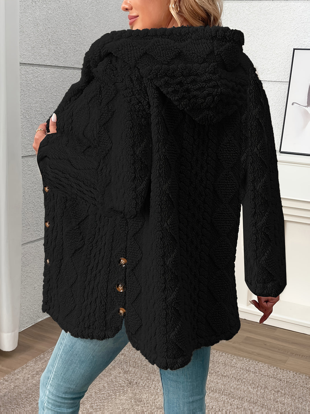 Marlena | Cosy Textured Hooded Jacket