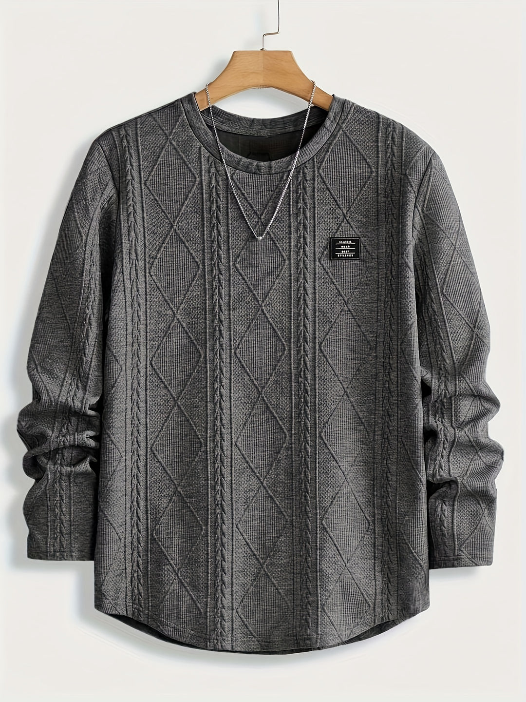 Everard | Textured Crew-Neck Long Sleeve Top
