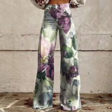 Petra | High-Waisted Wide-Leg Floral Trousers