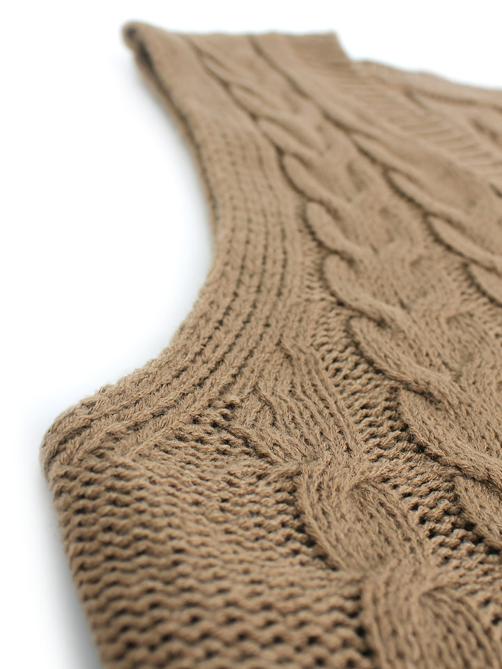Vivian | Cable-Knit V-Neck Sweater Vest
