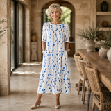Celeste | Floral A-Line Midi Dress
