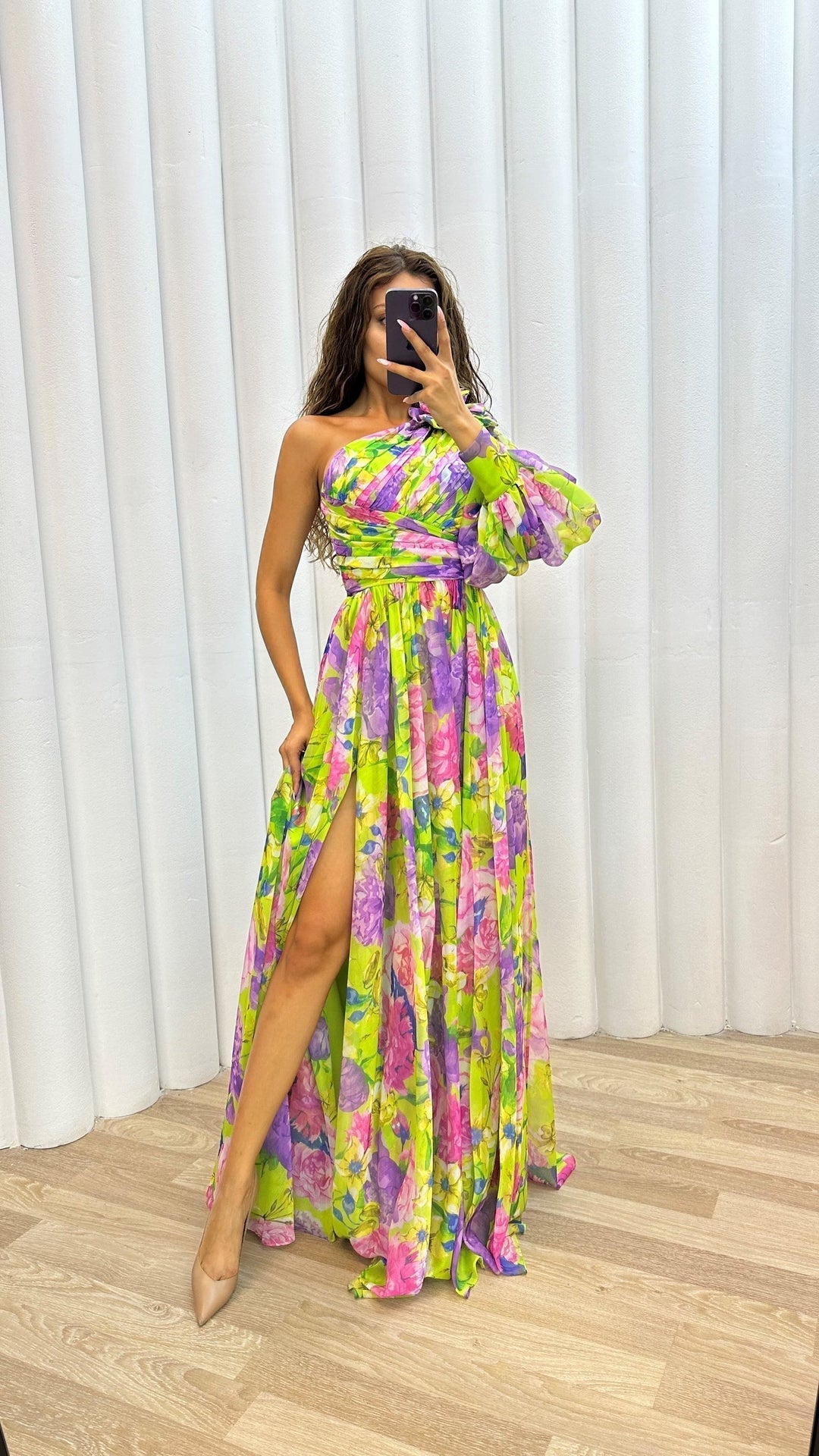 Elowen | One-Shoulder Floral Maxi Dress