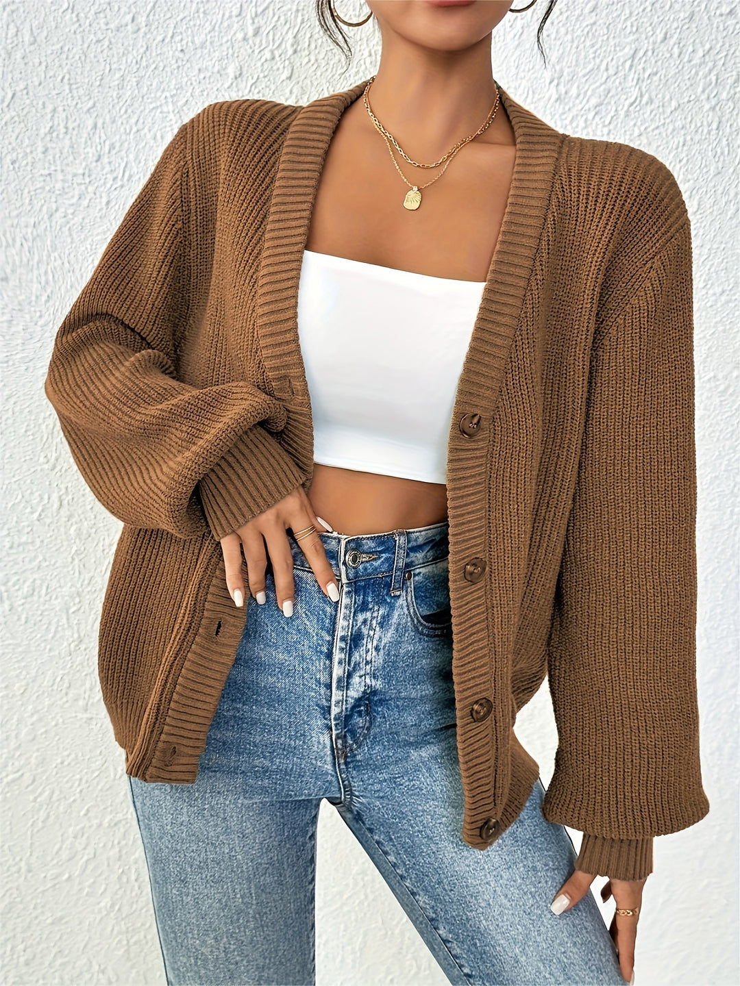 Rosemary | Chunky-Knit Button Cardigan