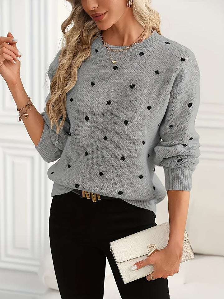 Nadine | Dotted Crew Neck Jumper
