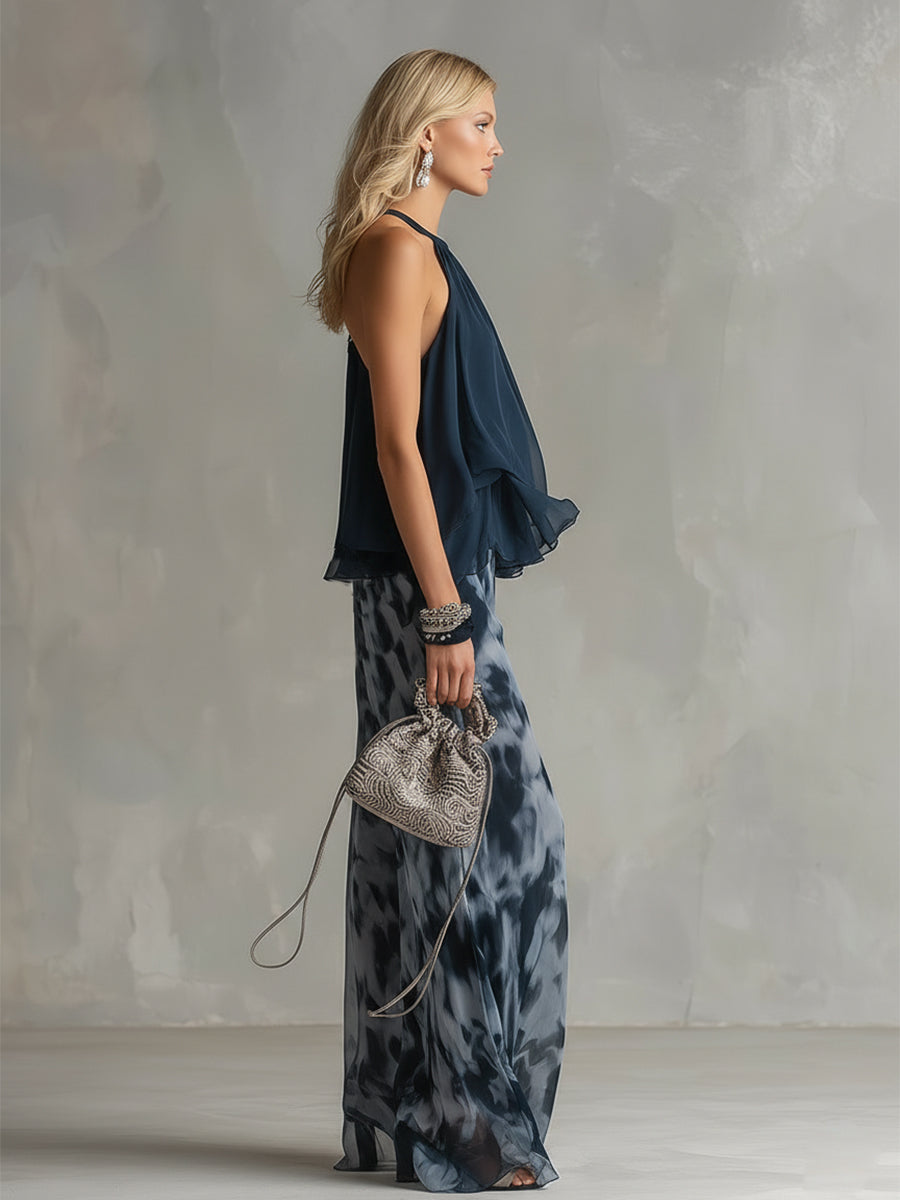 Wren | Flowing High-Neck Two-Piece Set