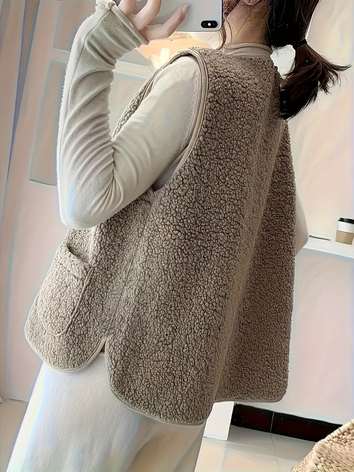 Roxanne | Textured Button-Front Gilet