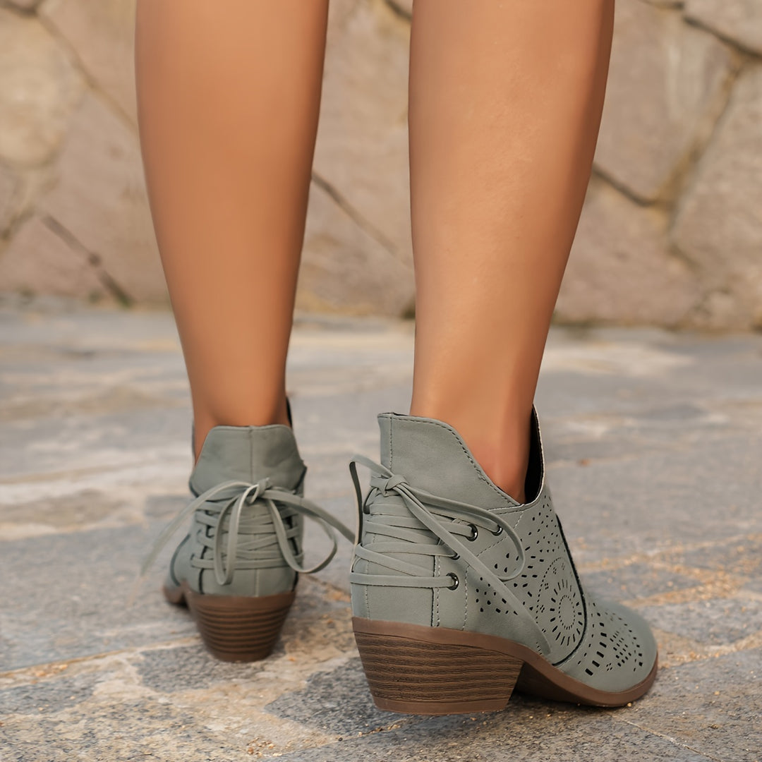 Matilda | Laser-Cut Ankle Boots