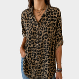 Bianca | Relaxed Animal-Print Blouse