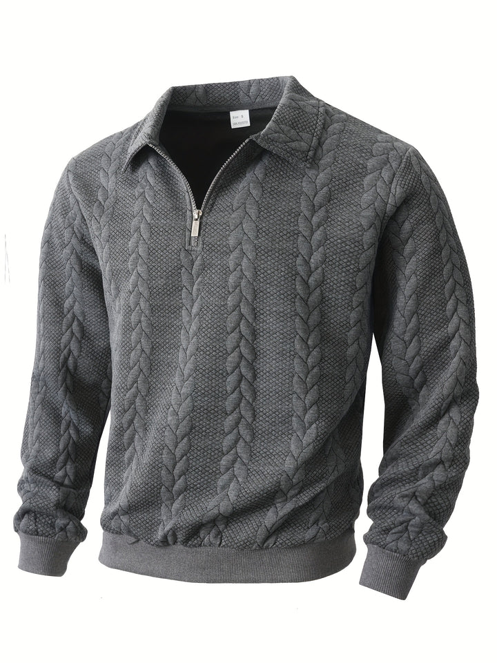 Harvey | Textured Half-Zip Pullover