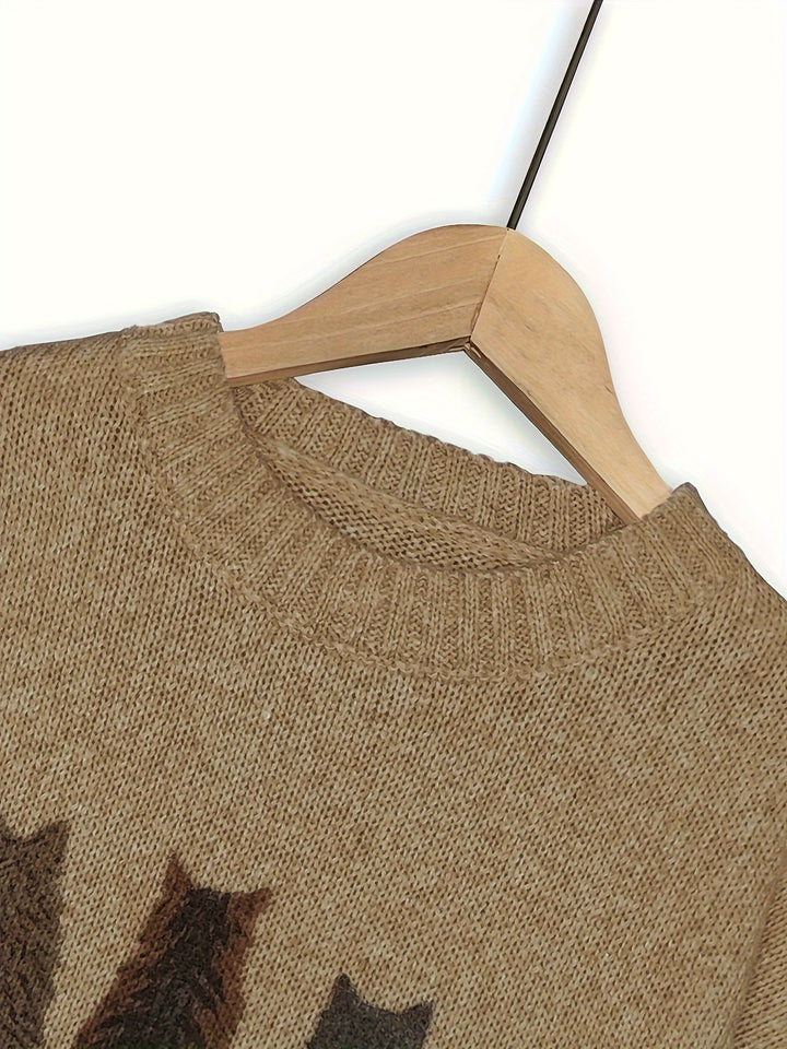 Winifred | Cosy Cat-Print Jumper