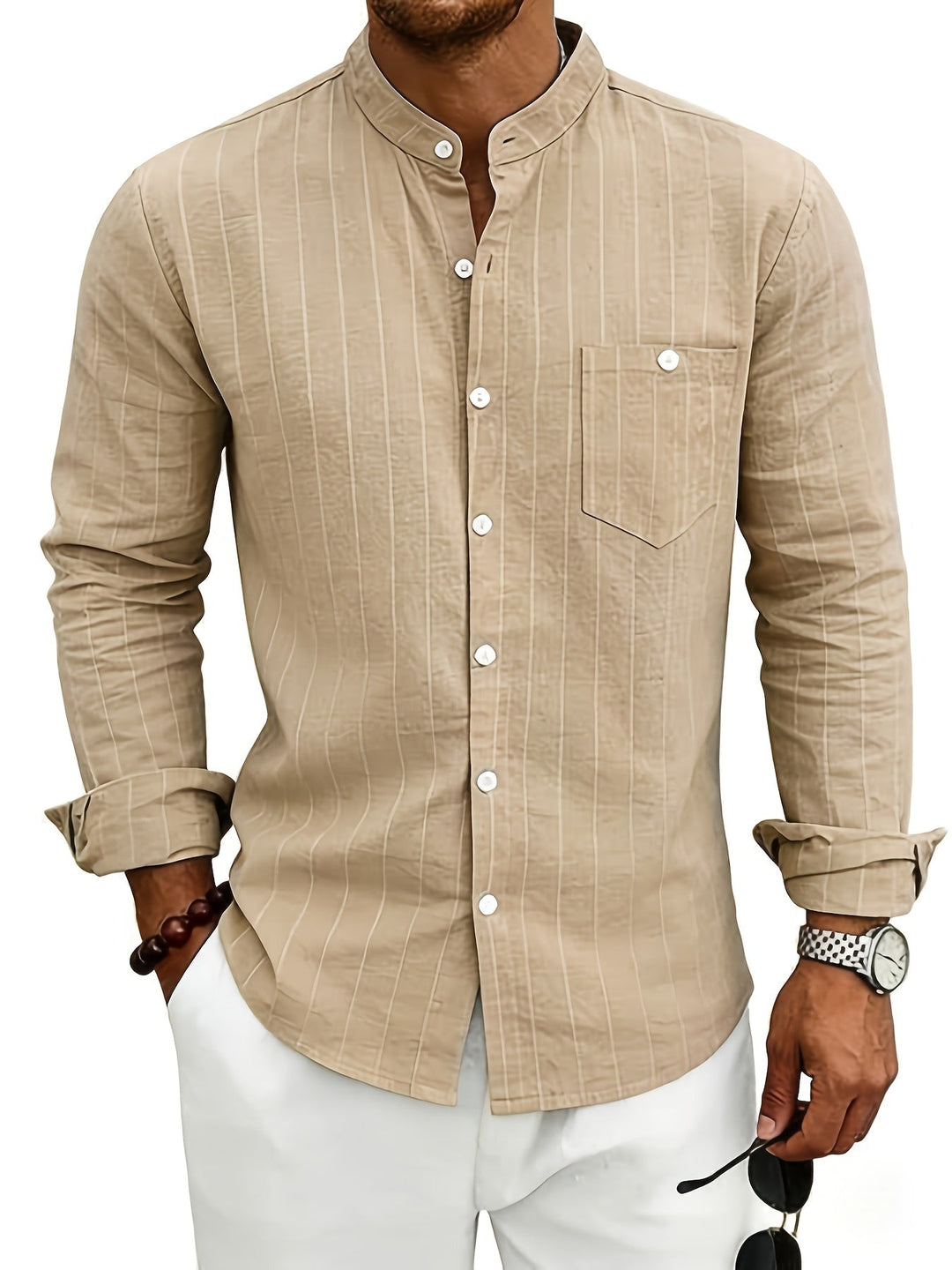 Nathaniel | Refined Striped Long-Sleeve Shirt