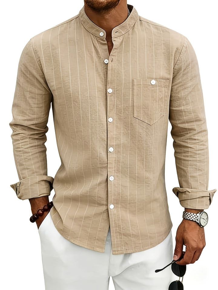 Nathaniel | Refined Striped Long-Sleeve Shirt