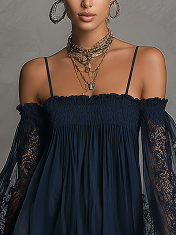 Coraline | Off-Shoulder Lace Mini Dress