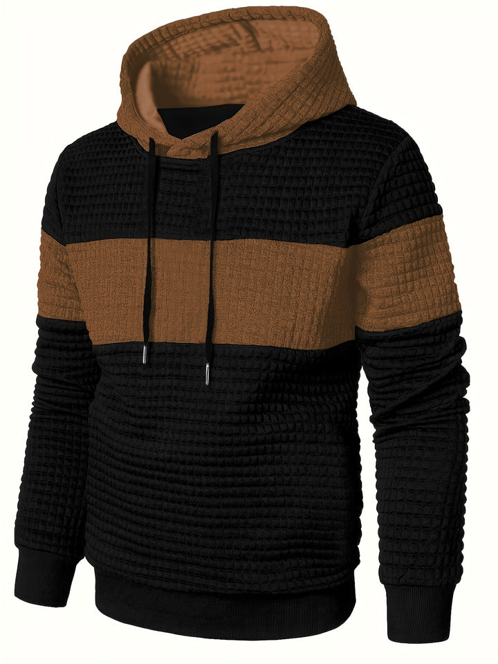 Jasper | Textured Colour-Block Hoodie