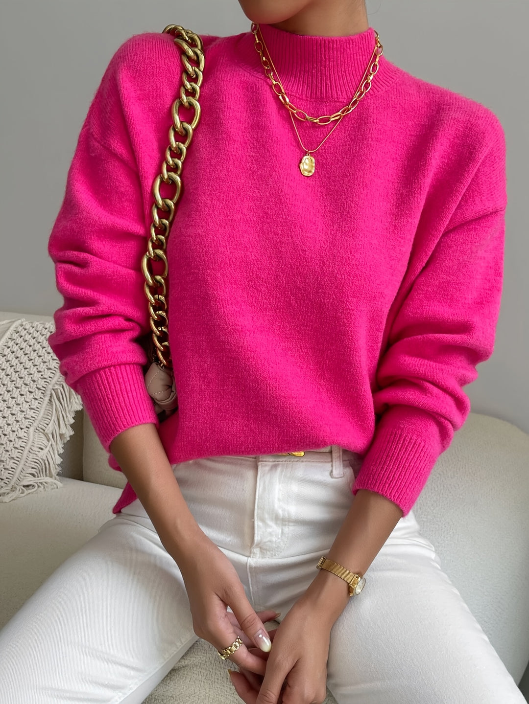 Sloane | Relaxed Mock Neck Jumper
