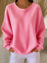 Rowan | Relaxed Waffle-Knit Sweater