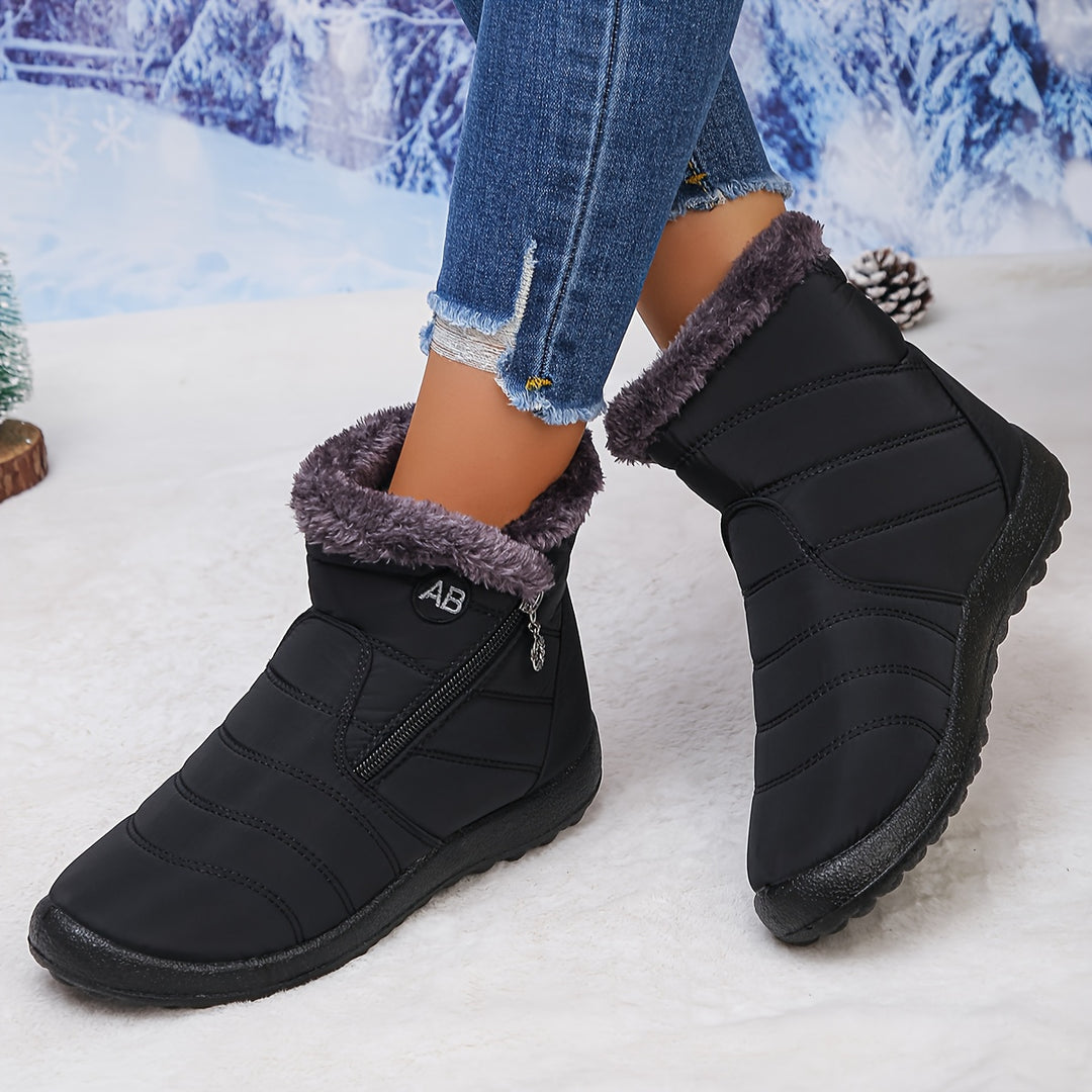 Noelle | Cosy Fleece-Lined Winter Ankle Boots