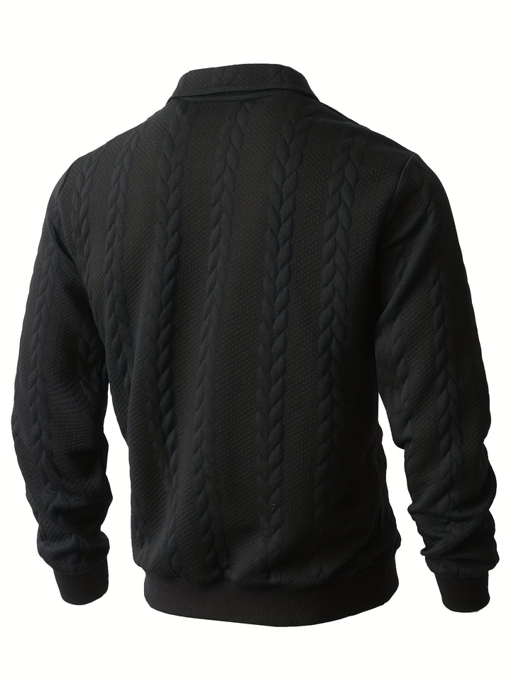 Harvey | Textured Half-Zip Pullover