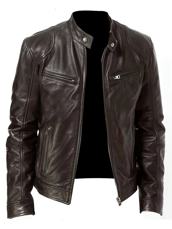Roland | Stand-Collar Moto Jacket