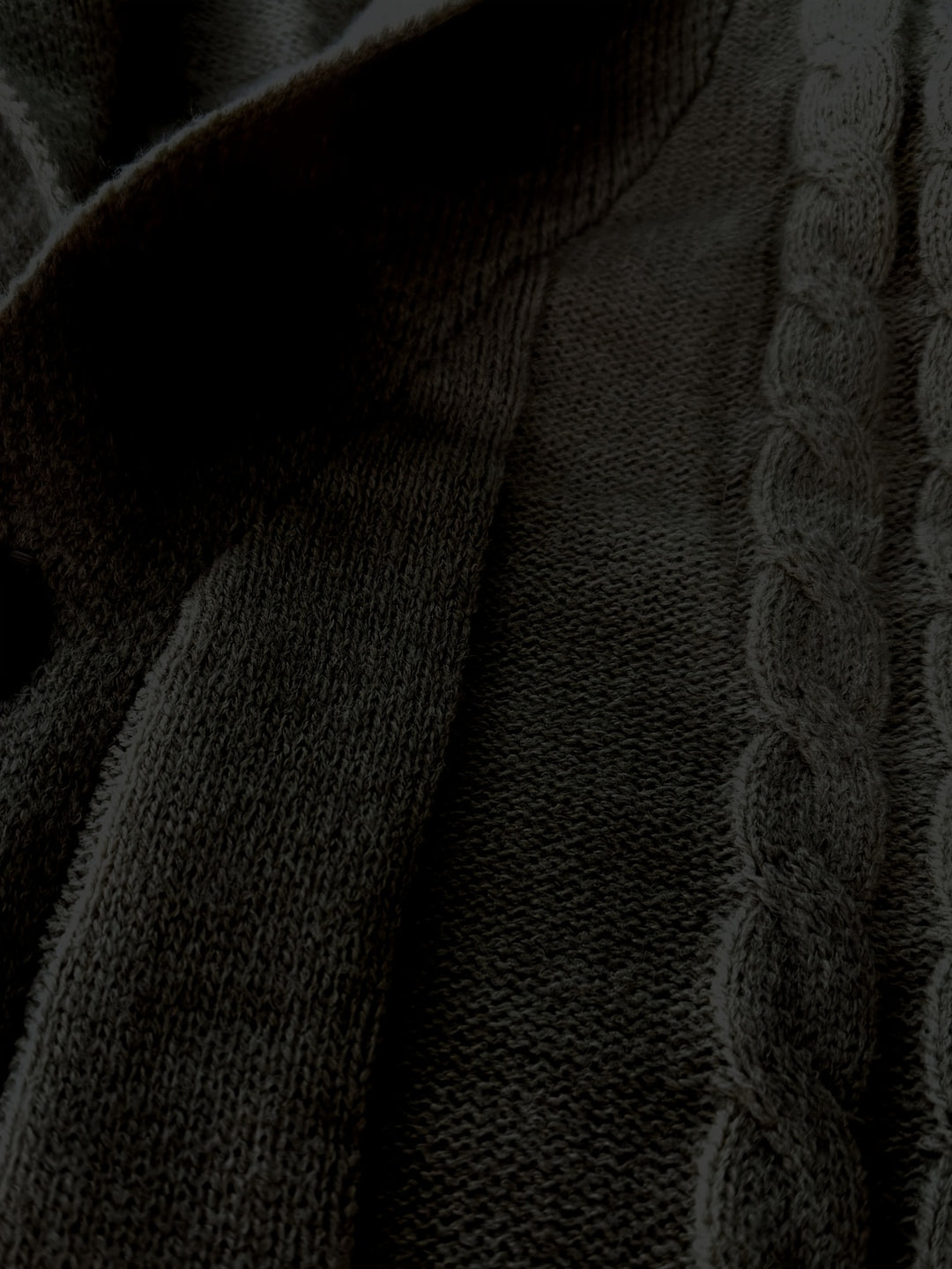 Hollis | Cable-Knit Shawl Collar Cardigan
