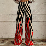 Priscilla | High-Waisted Wide-Leg Printed Trousers