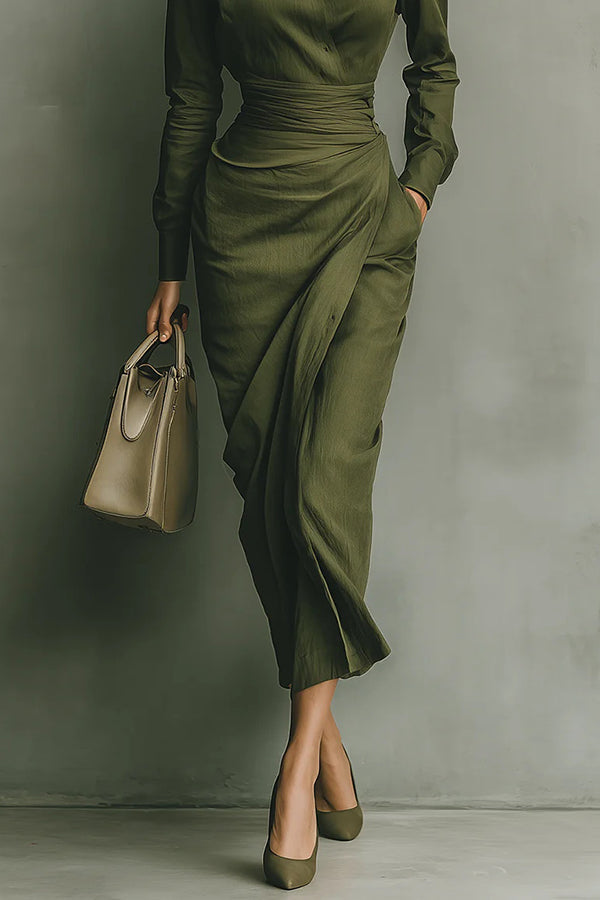 Marilyn | Wrap-Waist Maxi Dress