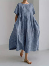 Roberta | Relaxed Striped Midi Dress
